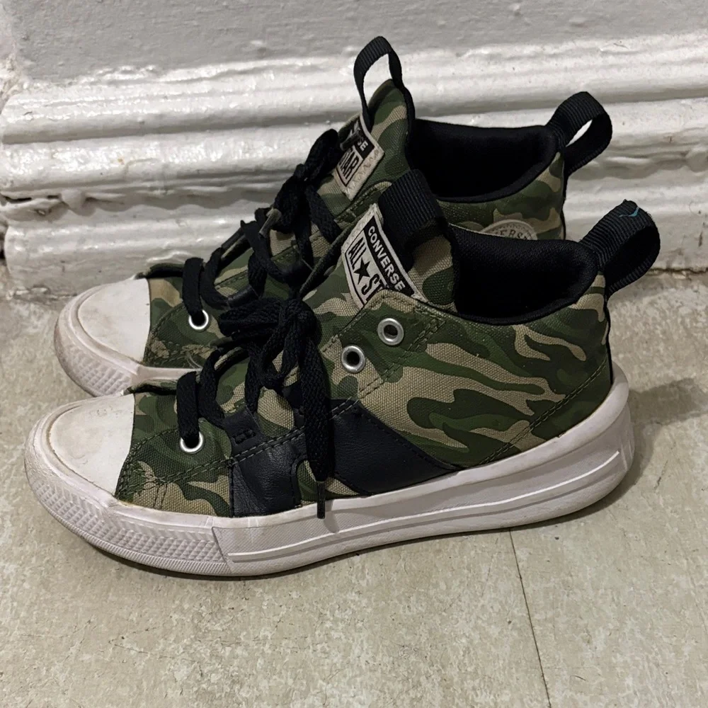Converse Kids Green Camouflage High-Tops